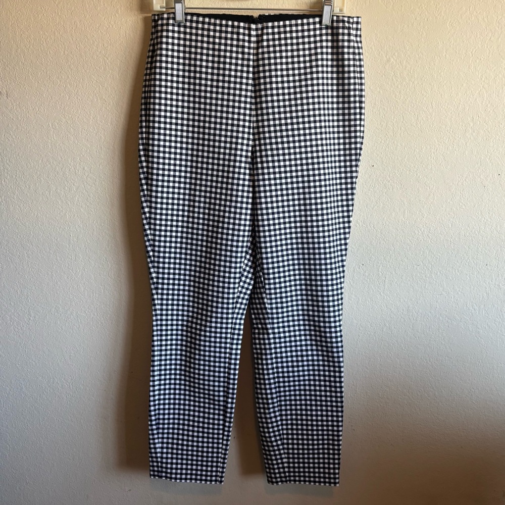 Rag & Bone Women's Cotton Gingham Black White Pants Size 10 Office Career